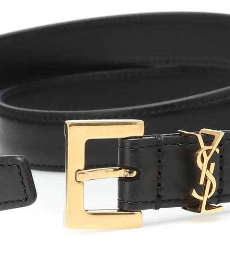 saint laurent monogram leather belt